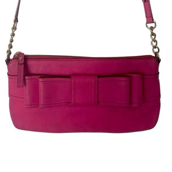 Kate Spade Celina Ave Magenta Bow Leather Crossbody - Picture 1 of 6